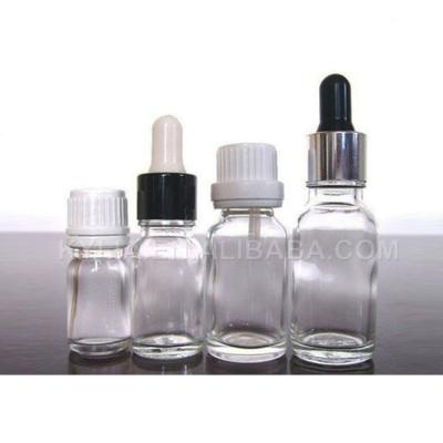 China Custom Cap Personal Care Essential Oil Transparent Bottle 10ml Clear Glass Dropper Bottle For Cosmetic Oil for sale