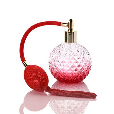 China Colorful Spray Glass Bottle Personal Care Perfume 100ml Perfume Bulb Atomizer for sale