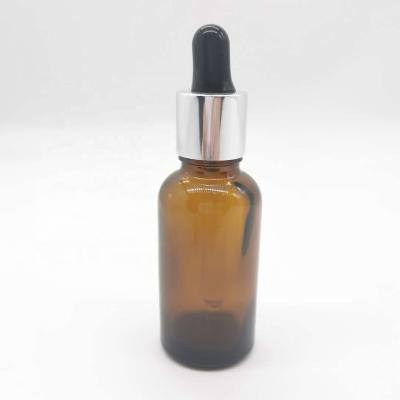 China Personal Care 20ml 30ml Amber Clear Cosmetic Glass Bottle Dropper Essential Oil Black Blue Green Bottle for sale