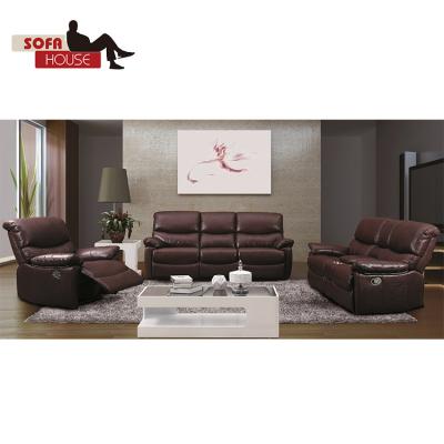 China Best selling reclining cheap living room furniture leather recliner sofa set modern for sale