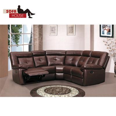 China High Quality Low Price Reclining Leather Sofa Set Comfortable Living Room Couch Furniture for sale