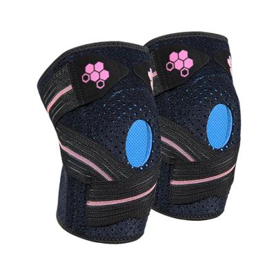 China Adjustable Breathable Knee Protector Knee Pads Sports Elasticity Sports Kneepad Support Basketball Gear Basketball Elastic Knee Brace Sports for sale