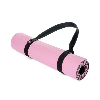 China Tape Yoga Mat Eco Friendly Non Slip Yoga Mats With Strap Yoga Pilates Fitness Exercise Carry Mat for sale