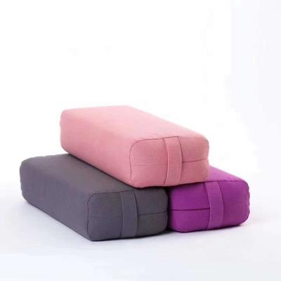 China Polyester Innner & Rectangular Portable Suede Fabric Yoga Accessories Yoga Bolster Customized Eco Friendly High Quality Cotton Meditation Pillow Washable for sale