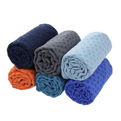 China Anti Slip Microfiber Cloth Handle Microfiber Soft Non Slip Yoga Towel Hot Active Yoga Towel for sale