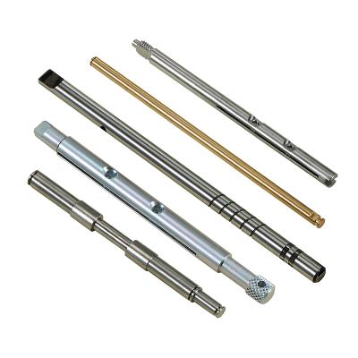 China Precision Aluminum Custom Small Shaft Machining Aluminum Aisi 304 Stainless Steel Auto Shafts Spare Parts for sale