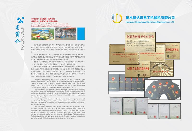 ISO9001 - HENGSHUI XINDACHANG ELECTRICIAN MACHINERY CO.,LTD