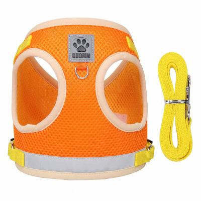 China 2022 Stocked Mesh Colorful Easy Walk Breathable Adjustable Wholesale Small No Pull Dog Harness Dog Vest for sale