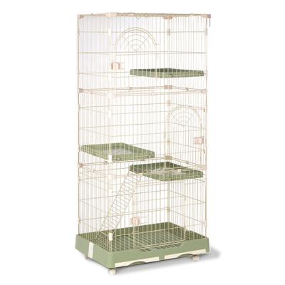 China Firm Plastic Grid Breeding Cages 3 Layer Cat Cage Hot Selling Good Quality Iron for sale