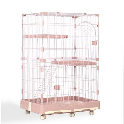 China Good Quality Sales Luxury Farm Cat Cage Villa Indoor Double Layer Cat Cage Well for sale