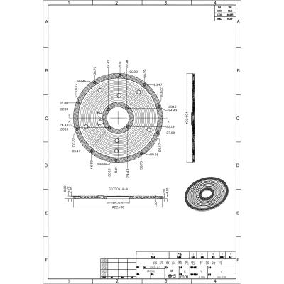 Κίνα Αδιάβροχο 6 δαχτυλίδια 2835 LEDs LED High Bay Light Lens Για High Bay Light Փ225mm προς πώληση