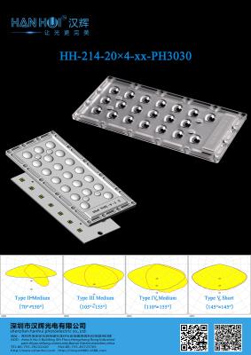 China High Power LED Lens for Street and Parking Lot Lighting 80 Light Source 92% Transmittance zu verkaufen