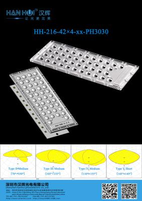 China PC Material 168PCS 3030 LED Lens High Power LED Lens For Street Lighting / Parking lot Lighting for sale