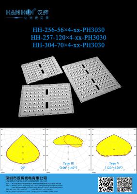 China 3030 LED-Objektiv 240×165mm PC Material Hochdurchlässigkeit LED-Objektiv für Straßenbeleuchtung, Parkplatzbeleuchtung zu verkaufen