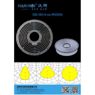 China High Power High Transmittances 3030 LED Lens 263.03×8.8mm LED Light Lens For High Bay Lighting en venta