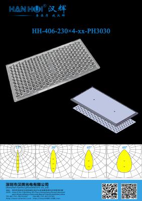 China 481×231×12.6mm LEDs High transmittances High Power 3030 LED Light Lens For Stadium Lighting zu verkaufen