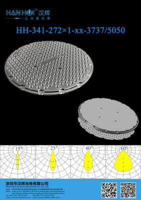 China 3737&5050 LEDs High Power 92% Tranmisttances 374.96×13.8mm LED Light Lens For Stadium Lighting zu verkaufen