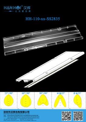 China 299×70mm 3030 LEDs High Power LED Light Lens For Linear Light for sale