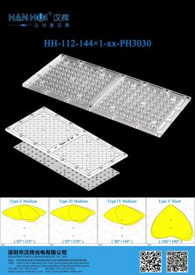 China Lentes LED à prova d'água 144 PCS 3030 para iluminação de rua de alto desempenho e iluminação de estacionamento à venda