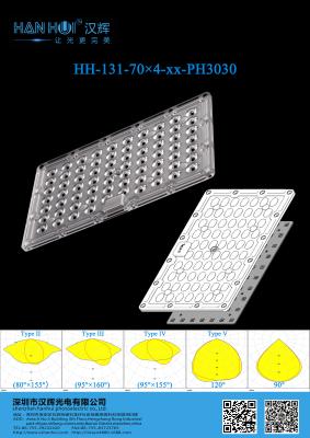 China 280 Lentes de luz LED para iluminación de calles de inundación Alta transmisión Ambiental en venta