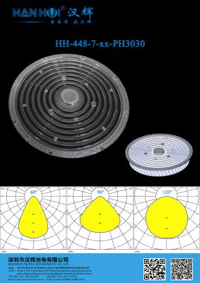 中国 60°/90°/120° フラットカバー φ265mm 2835LEDs PC素材 高電源 高湾光 販売のため