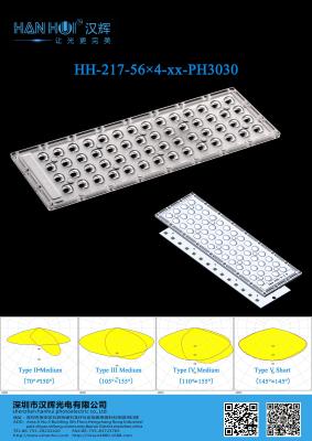 China 60°/90°/T5S/T2M/T3M/T4M Available Energy-Efficient High Performance 224pcs 3030LEDs 345×130MM For Street Lighting&Parking Lot Lighting for sale