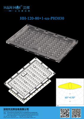 중국 80 IN 1 3030LED 185×116MM 60150도 사용 가능 최적 조명 홍수 조명을 위한 우수한 광학 판매용