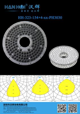 중국 3030/2835LEDs High Bay Light Lens 616pcs 293.1×9MM 60°/90°/120° Available Advanced Optics Glare Reduction 판매용