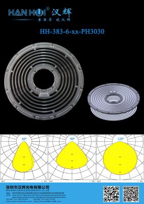 China 263.03×8.8mm 3030&2835LEDs High Bay Light Lens 60°/90°/120° Available Low Glare Design Eco-Friendly Material for sale