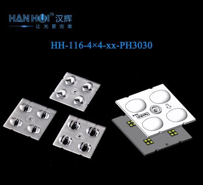 중국 고전력 4×4 3030LED 50×50mm 60°/90°/120°/90155/60140 사용 가능 편리한 시력 판매용