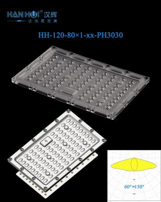 China 80pcs 185×116mm 3030LEDs Lente de luz de inundación 60150 grados Disponible Anti-brillo Fácil de instalar en venta