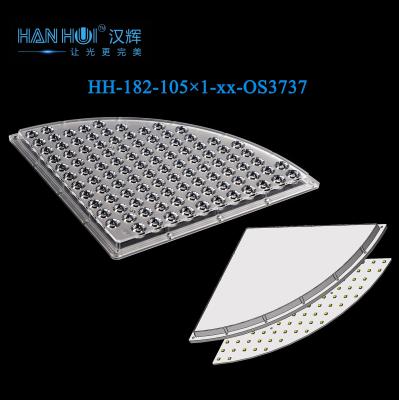 China 15°/25°/40°/60°/80° Available 219.48×219.48×14mm 105 In 1 3737&5050LEDs Optimum Transparency Stadium Low Glare Lighting Lens à venda