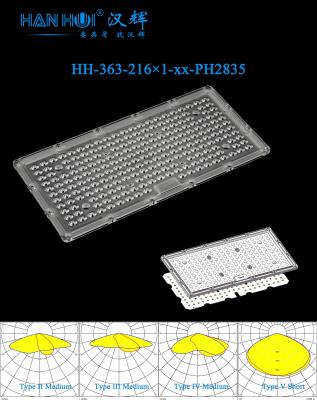 Cina T2M/T3M/T4S/T5 Available 216 In 1 2835LEDs Superior Light Control Anti-Dazzle Street Durable Design Lighting Lens in vendita