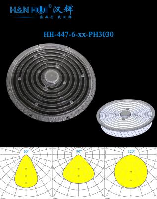 China 60°/90°/120° Available Φ226MM Size 2835&3030LEDs Glare Free High Light Efficiency Lens For High Bay Lighting for sale