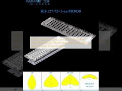 72 IN1 3030 LEDs Optic Lens 250.75x74.75mm Anti-Glare Energy-Efficient Beam Focus PC Material Lens Fit Street & Flood Lights 