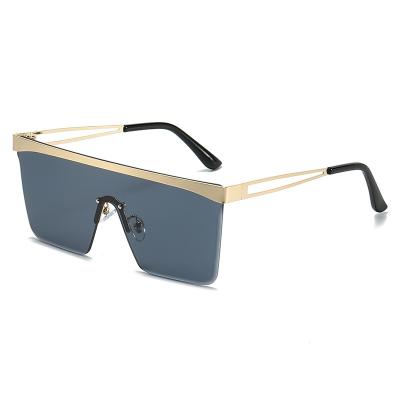 China Rimless New Metal Shades Fashion Sunglasses Sun Glasses Women Men High Quality Square One Piece Glass Contrast Increase Sunglasses Logo for sale