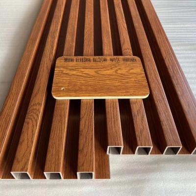 China Modern Wood Grain PVC Wpc Wall Panels Designs For Decoration for sale