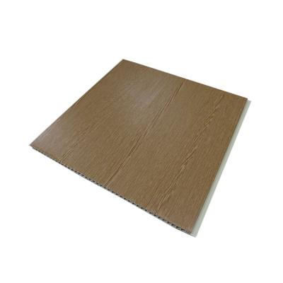 China Ceilings Free Sample Artistic Wood Designs PVC Ceiling Panel For Living Room for sale