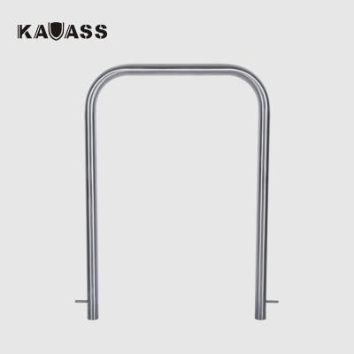 China Heavy Duty 1 Loop 304SS Wave Style Spoke Adjusted Large Stainless Steel U Shape Single Galvanized 2 Bike Circle Bike Rack Rail Per Capacity for sale