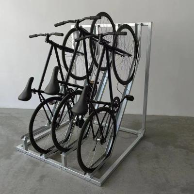 China Carbon steel Commercial Galvanised Semi Vertical Bicycle Parking Cycle Stands Shelter Racks for Storage for sale