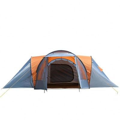 China Waterpoof Double Layer Three Bedroom Family Outdoor Camping Tent Large For 5-6 Person Family Outdoor Tent With Raincoat for sale