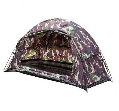 China Diagonal Bracing Type Dome Camouflage High Quality Polyester Breathable Camping Hiking Tent For 2 Or 3 Person for sale