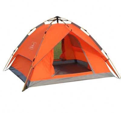 China Diagonal Tying Type Double Layers Family Tent Easy Up Automatic Pop Up Family Tent Beach Camping Tent With Water Proof for sale