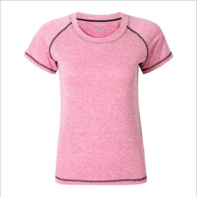 China Comfortable 100% Cotton Custom Sports Anti-Pilling Women Fitness T-Shirt for sale