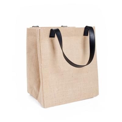 China Fashion Reusable Foldable Tote Jute Bag Customized Shopping Logo Eco - Friendly for sale