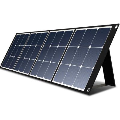 China Factory Sale Sunpower 200W DC+USB+Type-C Tpack Folding Solar Panel Charger For Portable Solar Power Bank Foldable Solar Panel For Camping Hiking for sale