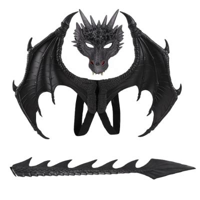 China PU Dragon Wing Tail Set Carnival Props Festival Stuff Wholesale Halloween Mardi Gras for sale