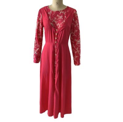 China Viable High Quality Embroidered Islamic Muslim Women Maxi Dresses for sale