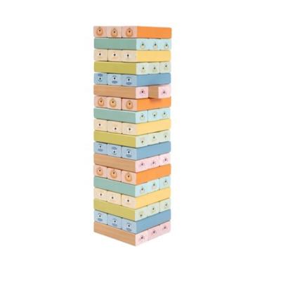 China Kids Educational Toy Wooden Blocks Stacking Tumbling Tower Kids Game Learning&Education STEM Toys for sale