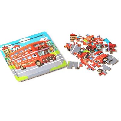 China Cartoon Toy Hot Selling Cartoon Character Transport Puzzles Board 3d Puzzle Wholesale Custom Map for sale